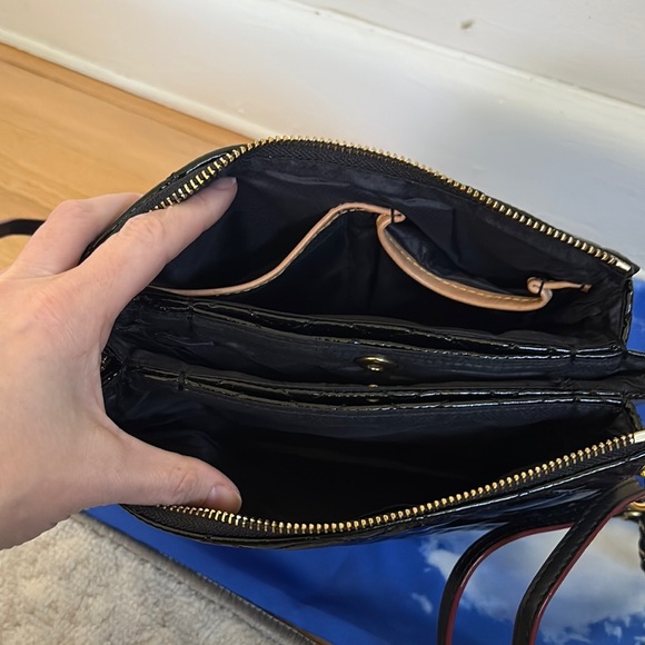 MZ Wallace Crosby Pippa Black Patent  Quilted Bag - Picture 4 of 6